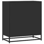 vidaXL Komoda čierna 68x35x76 cm kompozitné drevo a kov – Obrázok 6
