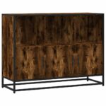 vidaXL Komoda dymový dub 100x35x76 cm kompozitné drevo – Obrázok 2