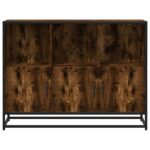 vidaXL Komoda dymový dub 100x35x76 cm kompozitné drevo – Obrázok 4
