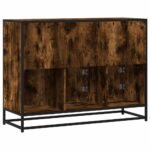 vidaXL Komoda dymový dub 100x35x76 cm kompozitné drevo – Obrázok 6
