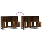 vidaXL Komoda dymový dub 100x35x76 cm kompozitné drevo – Obrázok 8