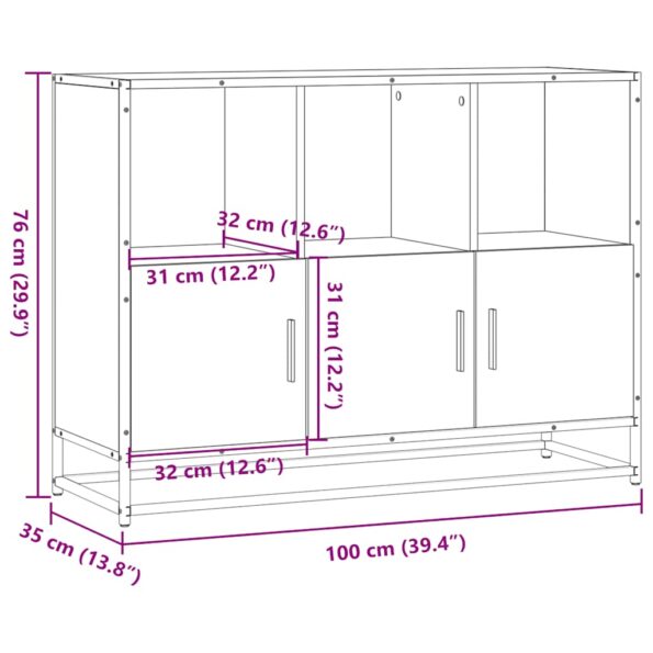 VXL8721102840906_g_en_hd_9.jpg vidaXL Komoda dymový dub 100x35x76 cm kompozitné drevo – Obrázok 11