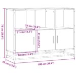 vidaXL Komoda hnedý dub 100x35x76 cm kompozitné drevo – Obrázok 11