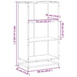 vidaXL Knižnica dub sonoma 60x35x107,5 cm kompozitné drevo – Obrázok 9