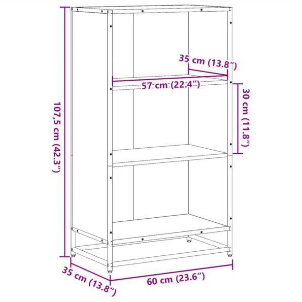 VXL8721102841743_g_en_hd_7.jpg vidaXL Knižnica dub sonoma 60x35x107,5 cm kompozitné drevo – Obrázok 9