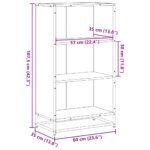 vidaXL Knižnica sivá sonoma 60x35x107,5 cm kompozitné drevo – Obrázok 9