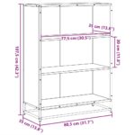 vidaXL Knižnica dub sonoma 80,5x35x107,5 cm kompozitné drevo – Obrázok 9