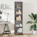 vidaXL skrinka na knihy sivá Sonoma 40x35x170,5 cm Konštrukčné drevo – Obrázok 3