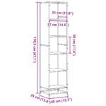 vidaXL skrinka na knihy sivá Sonoma 40x35x170,5 cm Konštrukčné drevo – Obrázok 9