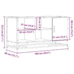 vidaXL Lavička na topánky, sivá sonoma, kompozitné drevo+kov – Obrázok 12