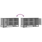 vidaXL Lavička na topánky, sivá sonoma, kompozitné drevo+kov – Obrázok 9