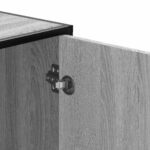 vidaXL Lavička na topánky, sivá sonoma, kompozitné drevo+kov – Obrázok 10