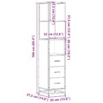 vidaXL Skrinka do kúpeľne dub sonoma 35x37,5x166 cm kompozitné drevo – Obrázok 11