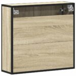 vidaXL Kúpeľňová zrkadlová skrinka, dub sonoma, 65x20x60 cm, imitácia dreva – Obrázok 7