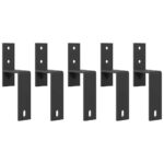 vidaXL Konzoly pre obtokové dvere stodoly 5 ks pre ploché koľajnice