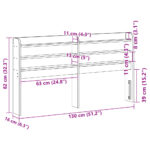 vidaXL Čelo postele s policami 120 cm masívna borovica – Obrázok 9