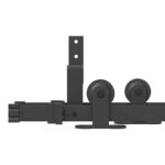 vidaXL Kovanie na posuvné dvere čierne 213,5 cm oceľové – Obrázok 12