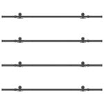 vidaXL Kovanie na posuvné dvere čierne 213,5 cm oceľové – Obrázok 6