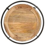 VidaXL Príručný stolík Ø55x60 cm Masívne drevo Mango – Obrázok 3