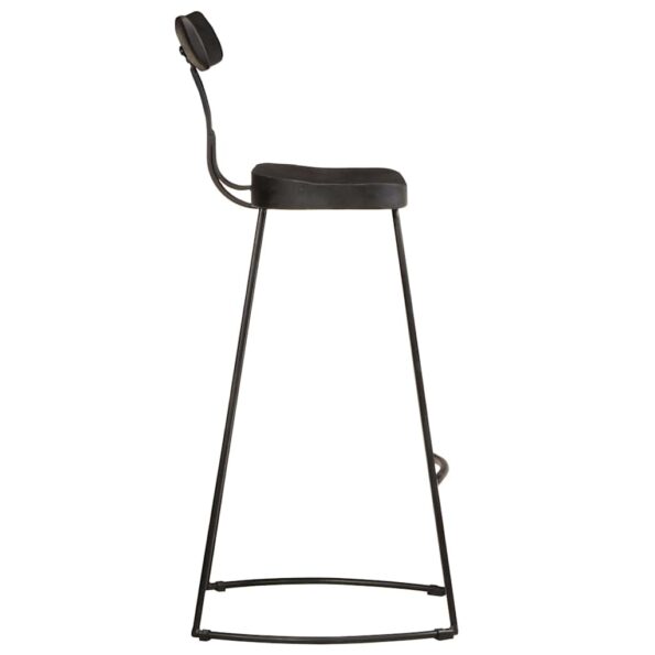 vidaXL Barové stoličky 2 ks Čierna 49x43x103 cm Masívne drevo Mango – Obrázok 3