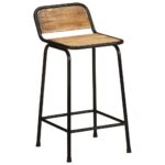 vidaXL barové stoličky 2 ks 46x35,5x80 cm Masívne drevo hrubé mango – Obrázok 12