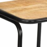 vidaXL barové stoličky 2 ks 46x35,5x80 cm Masívne drevo hrubé mango – Obrázok 6