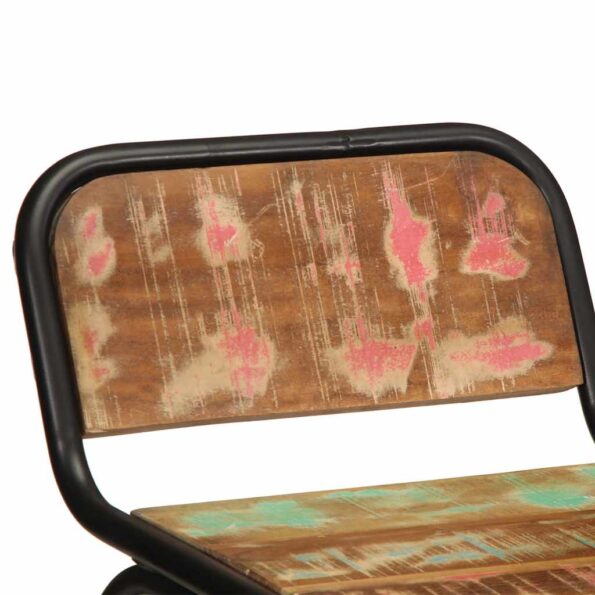 vidaXL Barové stoličky 2 ks 46x35,5x80 cm Rekultivované masívne drevo – Obrázok 5