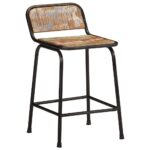vidaXL Barové stoličky 2 ks 46x35,5x70 cm Rekultivované masívne drevo – Obrázok 11