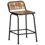 vidaXL Barové stoličky 4 ks 46x35,5x70 cm Rekultivované masívne drevo – Obrázok 9
