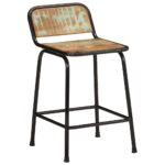 vidaXL Barové stoličky 4 ks 46x35,5x70 cm Rekultivované masívne drevo – Obrázok 10