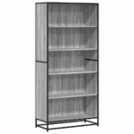 vidaXL Knižnica sivá sonoma 80,5x35x170,5 cm kompozitné drevo – Obrázok 2