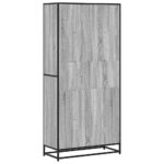 vidaXL Knižnica sivá sonoma 80,5x35x170,5 cm kompozitné drevo – Obrázok 6