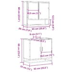 vidaXL 2-dielna súprava kúpeľňových skriniek sonoma kompozitné drevo – Obrázok 11