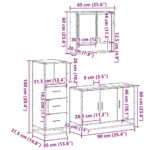 vidaXL 3-dielna súprava kúpeľňových skriniek sonoma kompozitné drevo – Obrázok 11