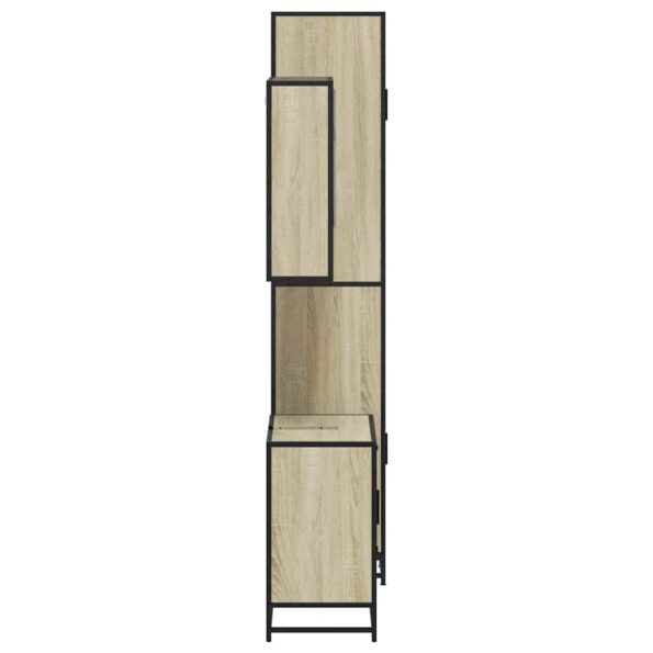 vidaXL 3-dielna súprava kúpeľňových skriniek sonoma kompozitné drevo – Obrázok 6