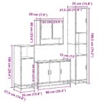 vidaXL 4-dielna súprava kúpeľňových skriniek sonoma kompozitné drevo – Obrázok 11