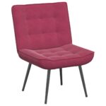 vidaXL Relaxačné kreslo Wine Red 64x74x84 cm Zamat – Obrázok 2