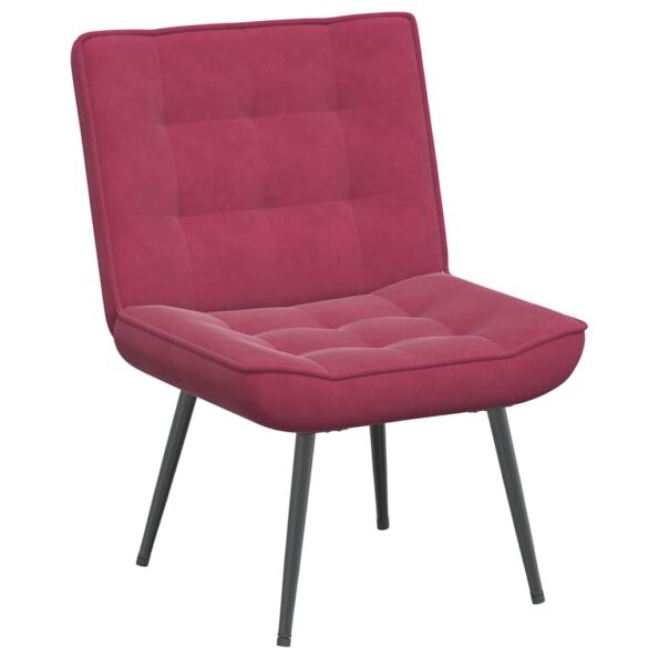 vidaXL Relaxačné kreslo Wine Red 64x74x84 cm Zamat – Obrázok 2