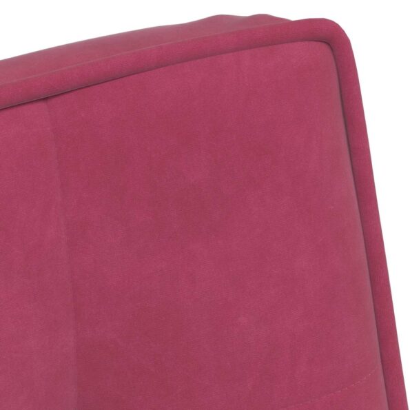 vidaXL Relaxačné kreslo Wine Red 64x74x84 cm Zamat – Obrázok 7