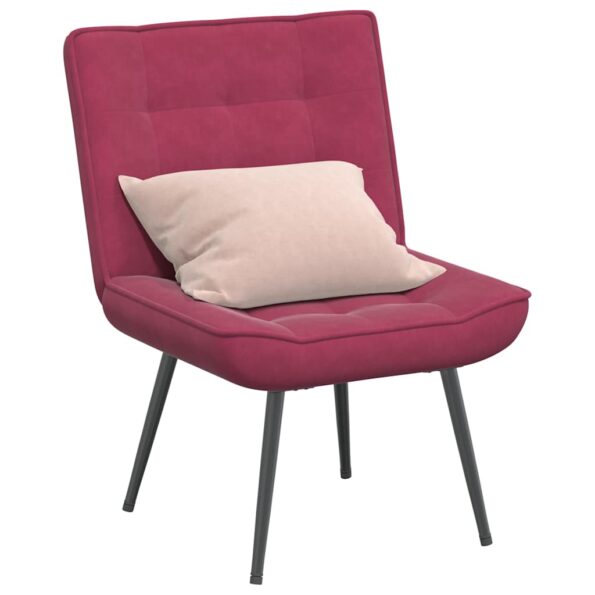 vidaXL Relaxačné kreslo Wine Red 64x74x84 cm Zamat – Obrázok 1