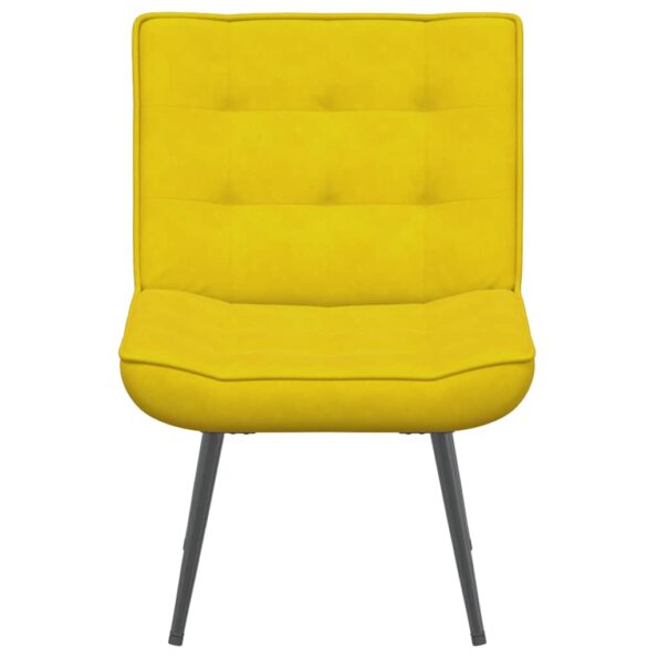 VidaXL Relaxačné kreslo Žlté 64x74x84 cm Zamat – Obrázok 4