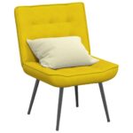 VidaXL Relaxačné kreslo Žlté 64x74x84 cm Zamat