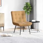 VidaXL Relaxačné kreslo Hnedá 64x74x84 cm Zamat – Obrázok 3