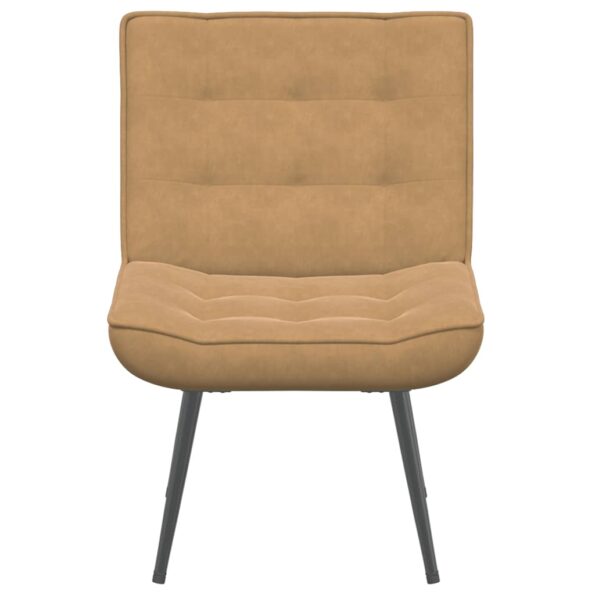 VidaXL Relaxačné kreslo Hnedá 64x74x84 cm Zamat – Obrázok 4