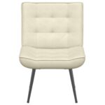 vidaXL Krémová relaxačná stolička 64x74x84 cm Zamat – Obrázok 4