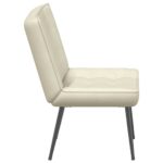 vidaXL Krémová relaxačná stolička 64x74x84 cm Zamat – Obrázok 5