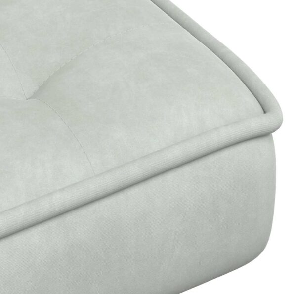vidaXL Relaxačné kreslo s podnožkou bledosivé zamat – Obrázok 9