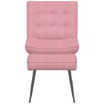 vidaXL Relaxačné kreslo s podnožkou ružové zamat – Obrázok 4