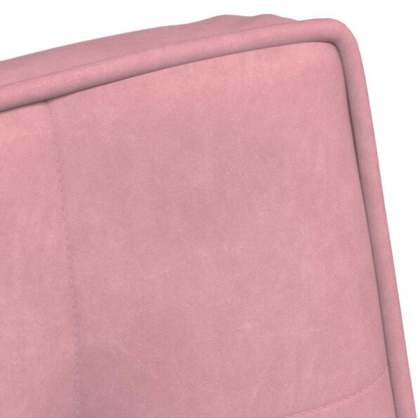 vidaXL Relaxačné kreslo s podnožkou ružové zamat – Obrázok 9
