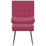 vidaXL Relaxačné kreslo s podnožkou vínovo-červené zamat – Obrázok 4